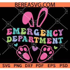 Emergency Department Easter SVG, Healthcare Worker Bunny Ears SVG