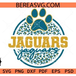 Jaguars Paw SVG PNG, Leopard Print Jaguars SVG, Leopard Jaguars Paw SVG