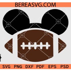 Mickey Football Ball SVG, Mickey Ears Football Ball SVG, Disney football ball svg